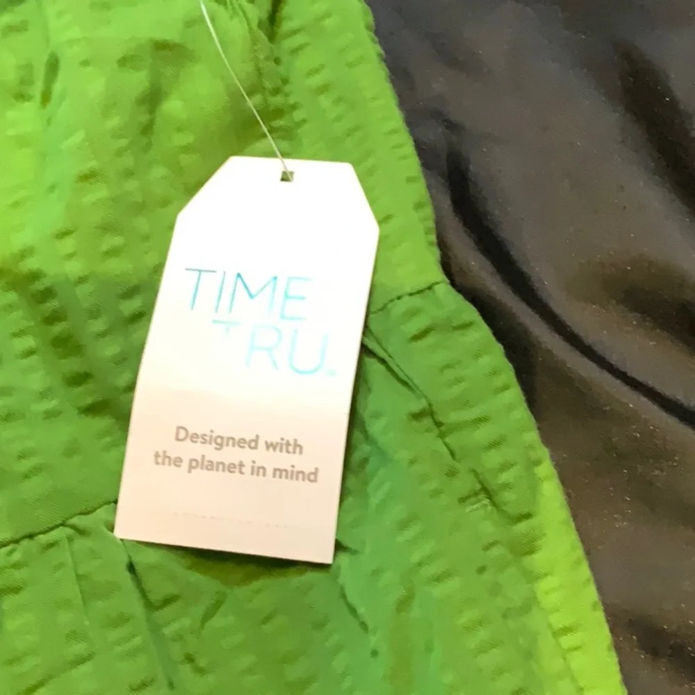 Time and Tru Green Textured Dress - Picture 2 of 5